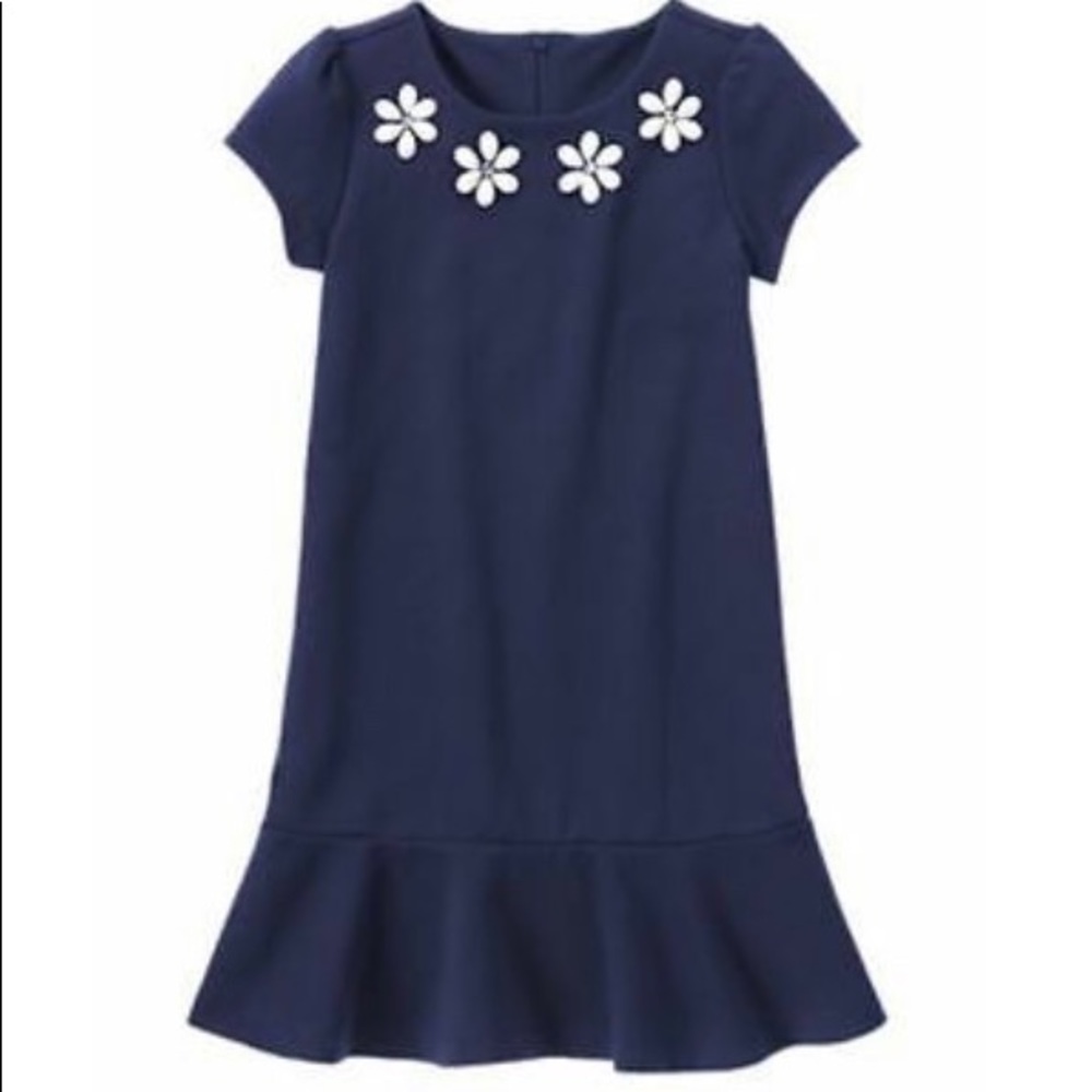 Gymboree Marina Party Gem Daisy Ponte Dress sz 6